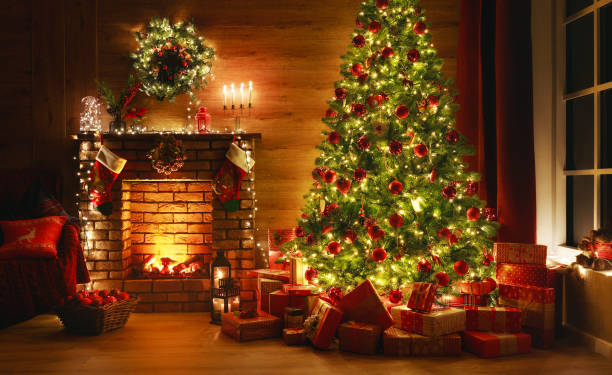 Beautiful Christmas Tree with Gifts