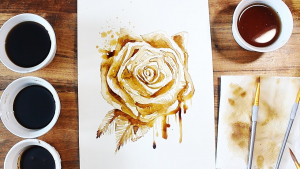 how to do coffee painting